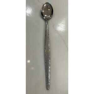 Vtg‎ Hull Melina Stainless Steel Solid Long Tea Spoon 7" Flatware Japan